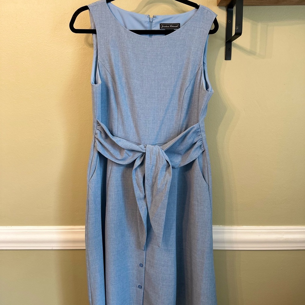 Classic Blue Sleeveless Dress